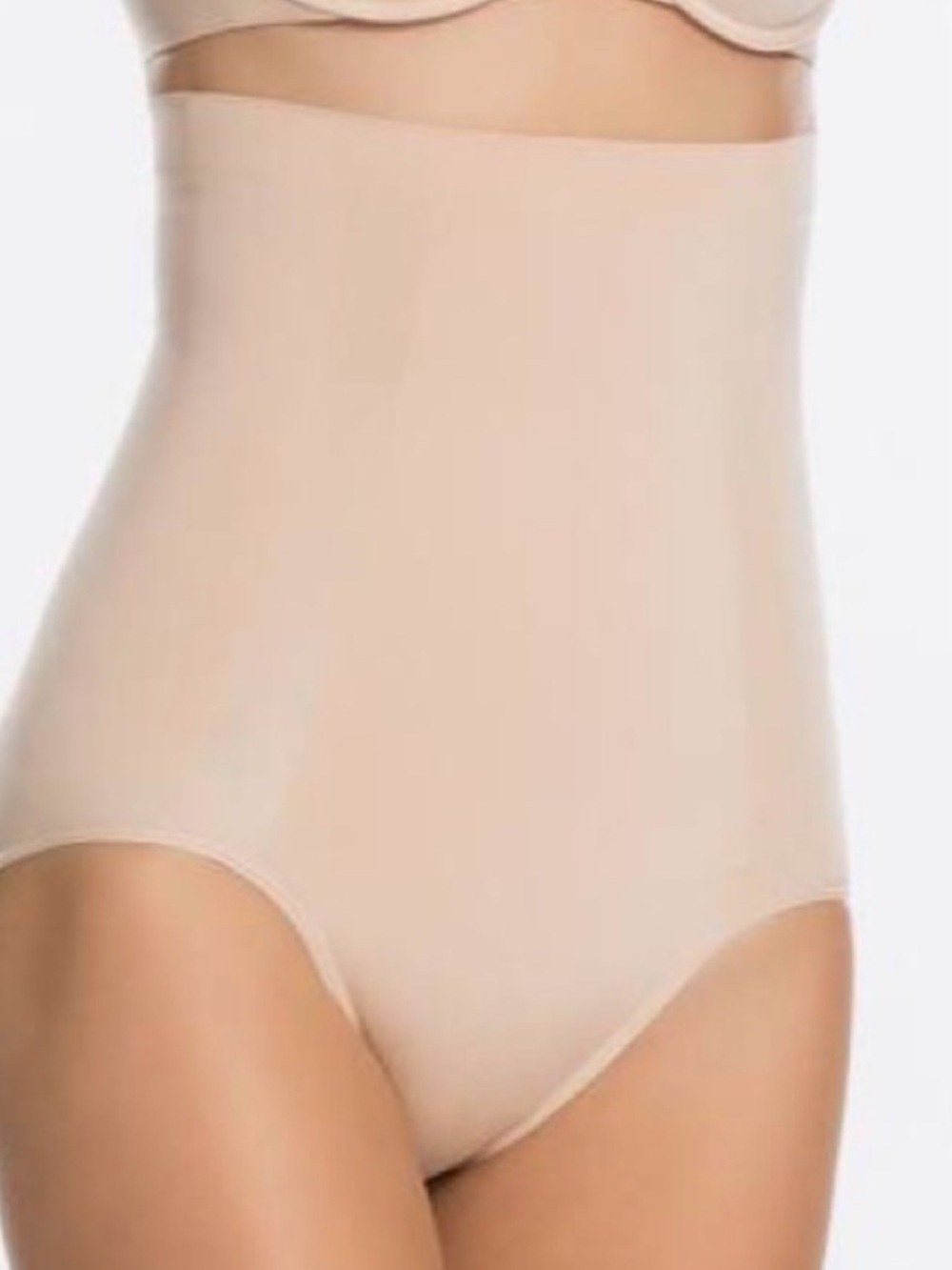 SPANX OnCore High-Waisted Beige Briefs Sculpting Panels Tummy Control Small